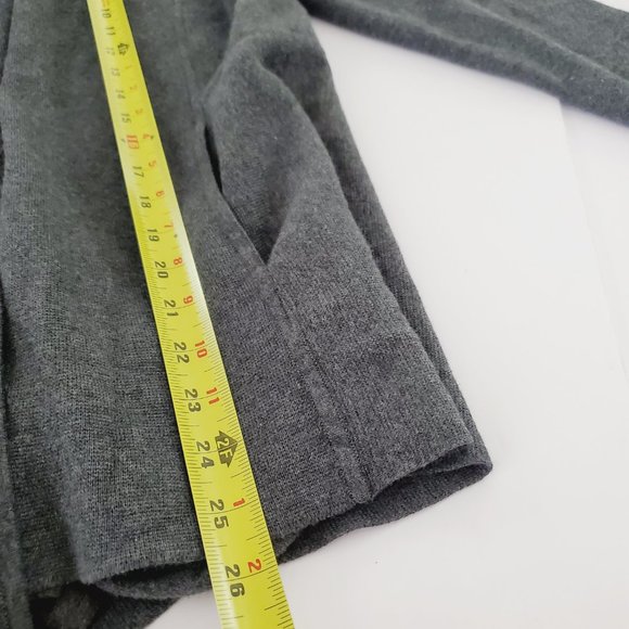 Talbots Cardigan Open Front Classic Cotton Grey M - Picture 9 of 15